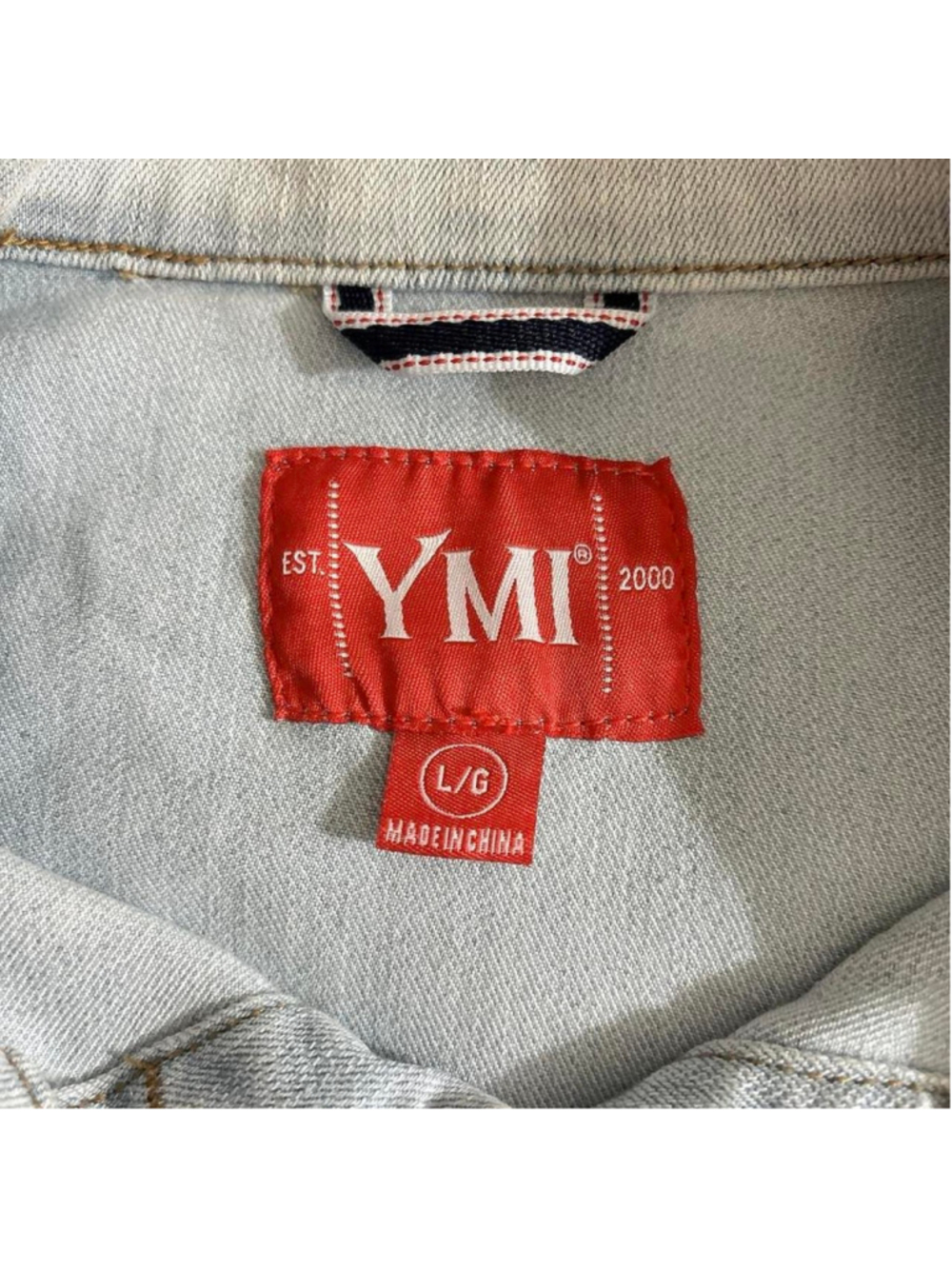 Y2K YMI Retro Millennial Women's Light Wash Distressed Blue Denim Vest - Picture 7 of 8